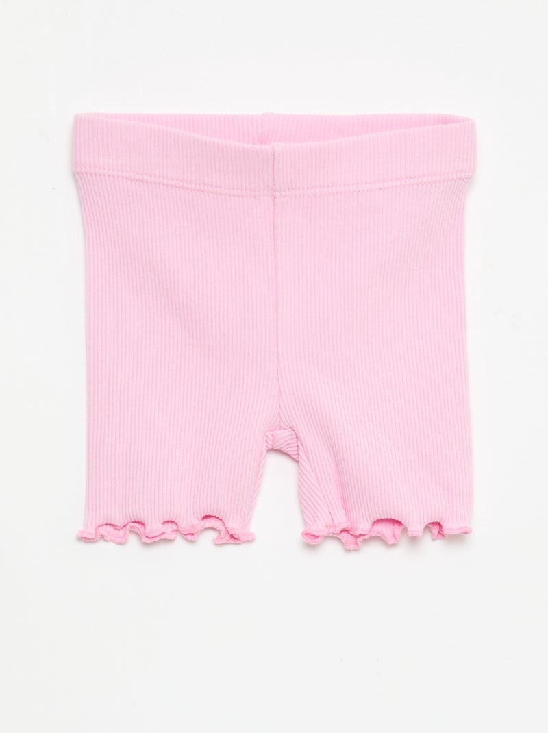 Set van 2 rib leggings Paars - Kiabi