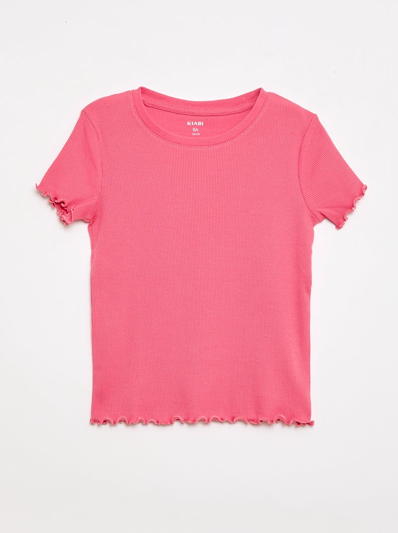 Set van 2 rib T-shirts Blauw - Kiabi