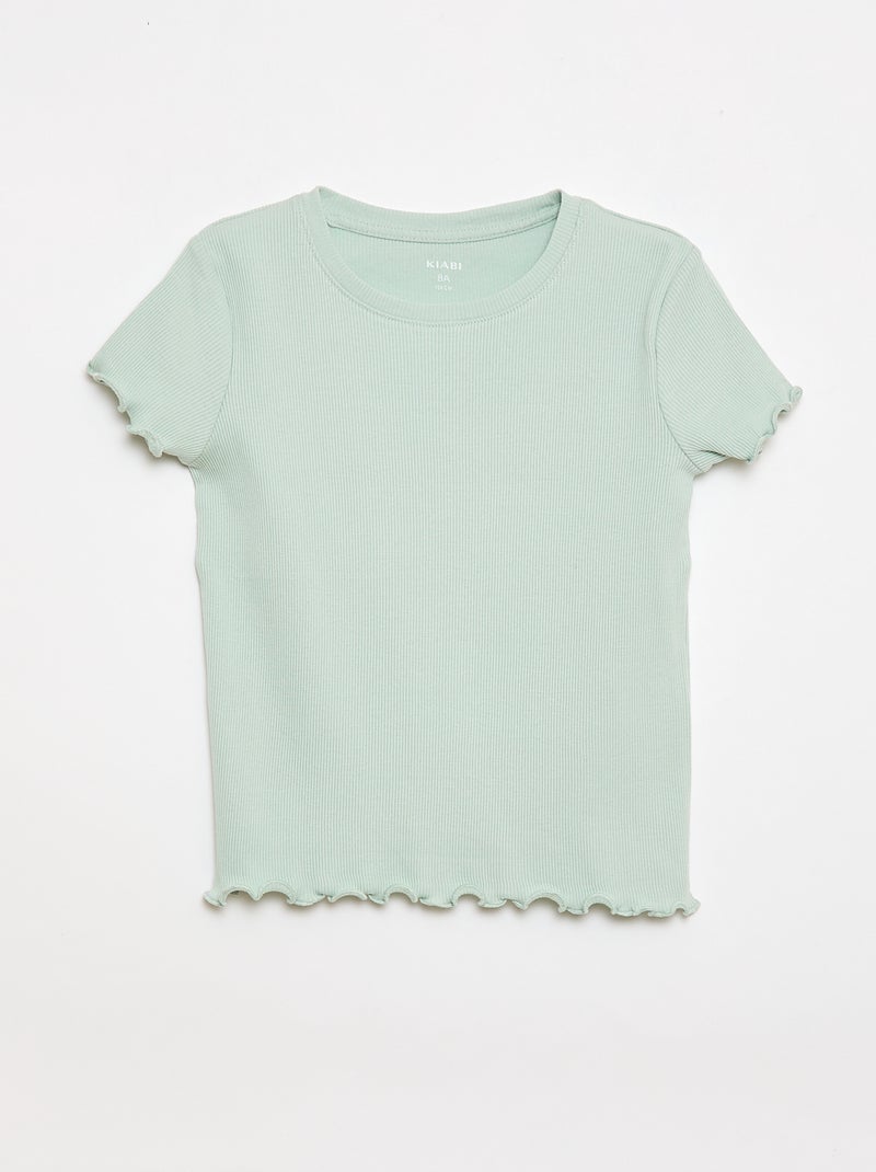 Set van 2 rib T-shirts Wit - Kiabi
