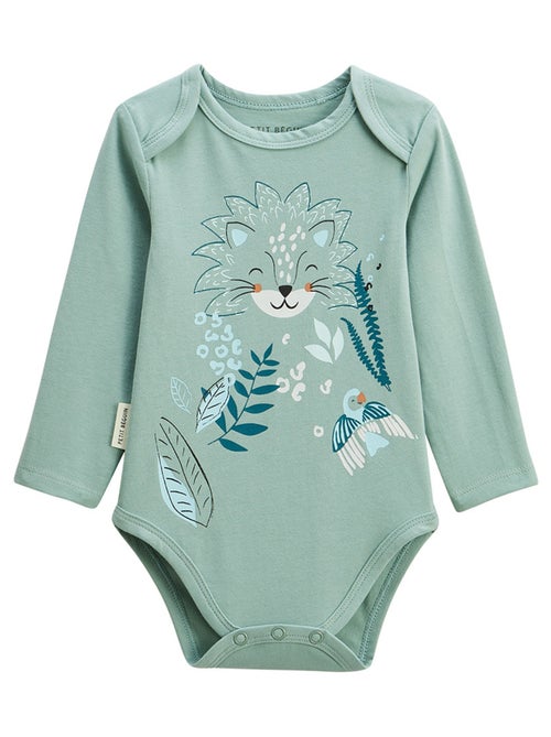 Set van 2 Romeo babyrompertjes met lange mouwen - Kiabi