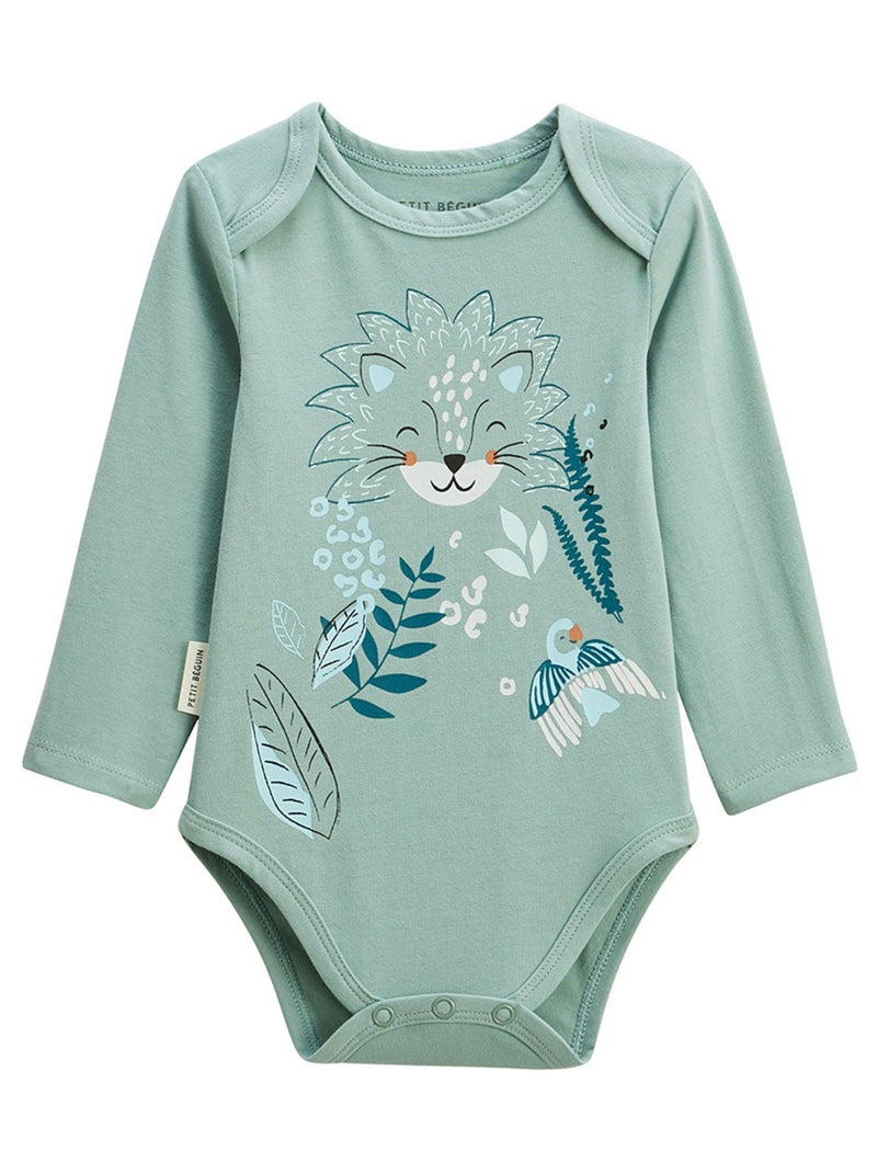 Set van 2 Romeo babyrompertjes met lange mouwen Blauw - Kiabi