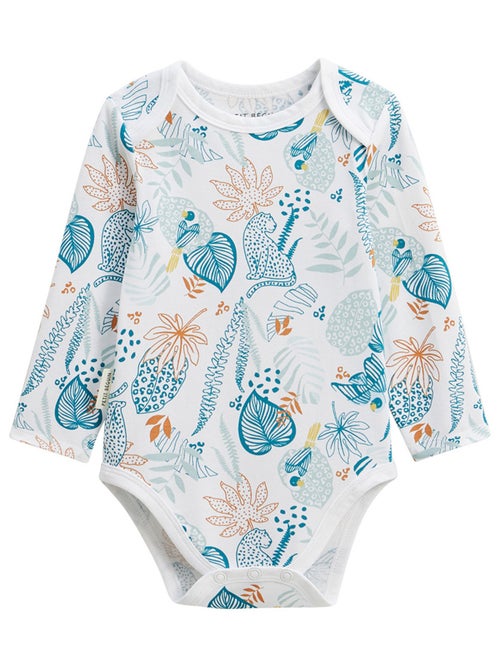 Set van 2 Romeo babyrompertjes met lange mouwen - Kiabi