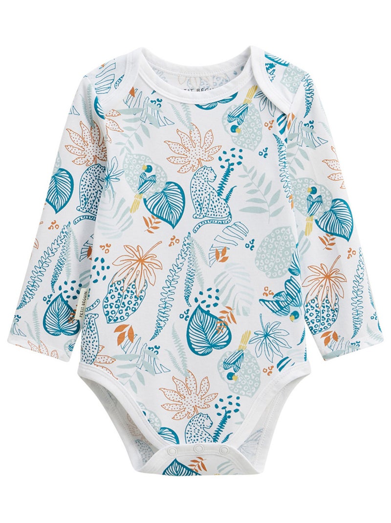 Set van 2 Romeo babyrompertjes met lange mouwen Blauw - Kiabi