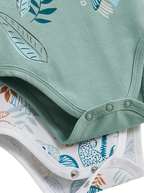 Set van 2 Romeo babyrompertjes met lange mouwen - Kiabi