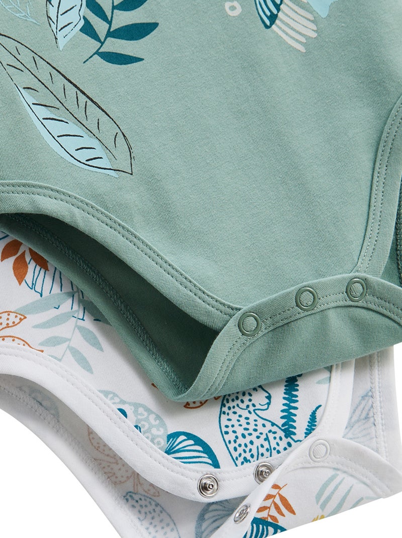 Set van 2 Romeo babyrompertjes met lange mouwen Blauw - Kiabi