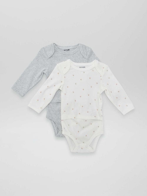 Set van 2 rompertjes - gemakkelijk aan te trekken collectie - Kiabi