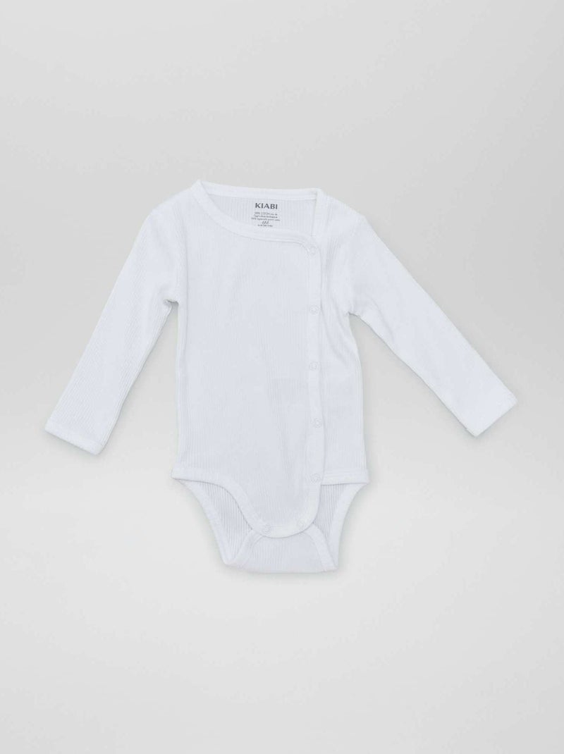 Set van 2 rompertjes - makkelijk aan te trekken collectie wit - Kiabi