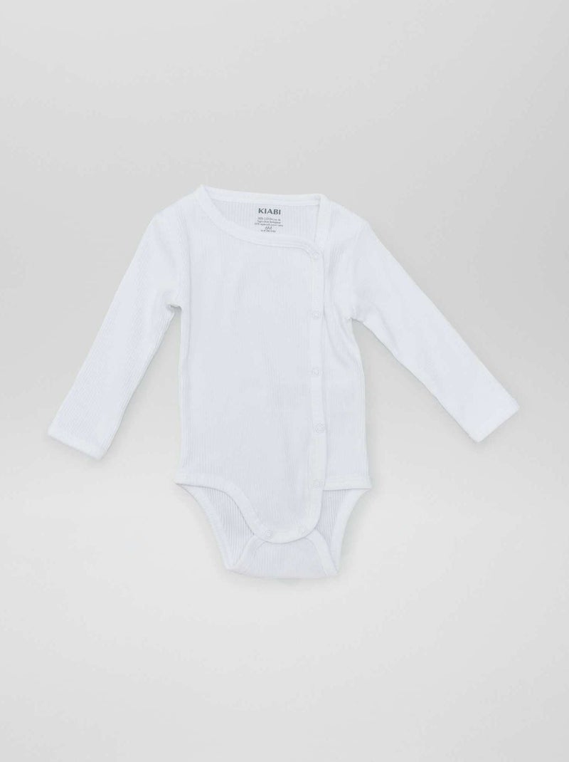 Set van 2 rompertjes - makkelijk aan te trekken collectie wit - Kiabi