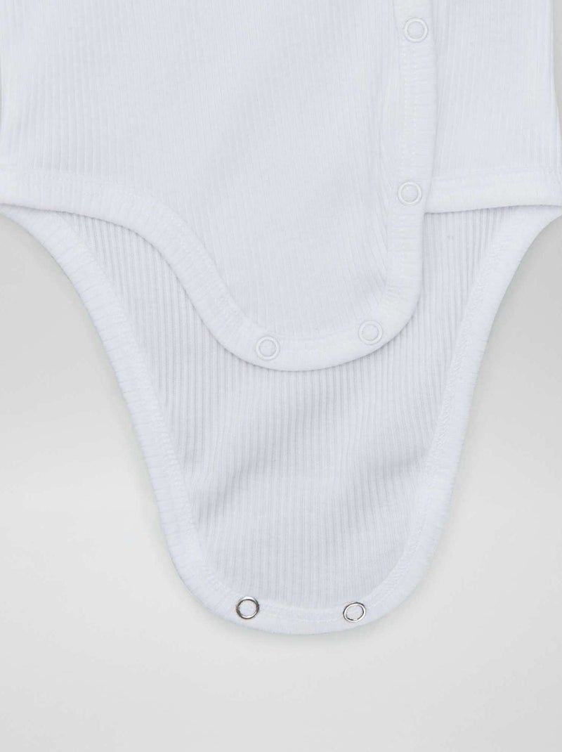 Set van 2 rompertjes - makkelijk aan te trekken collectie wit - Kiabi