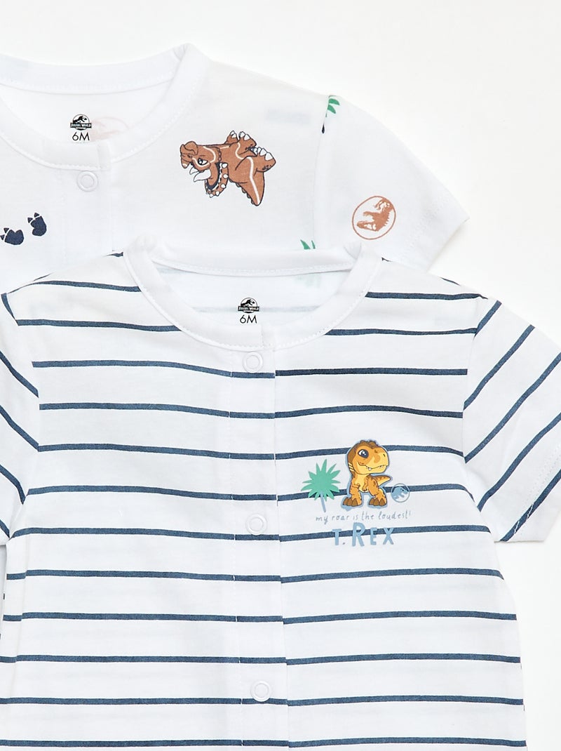 Set van 2 rompertjes 'Jurassic World' Wit - Kiabi