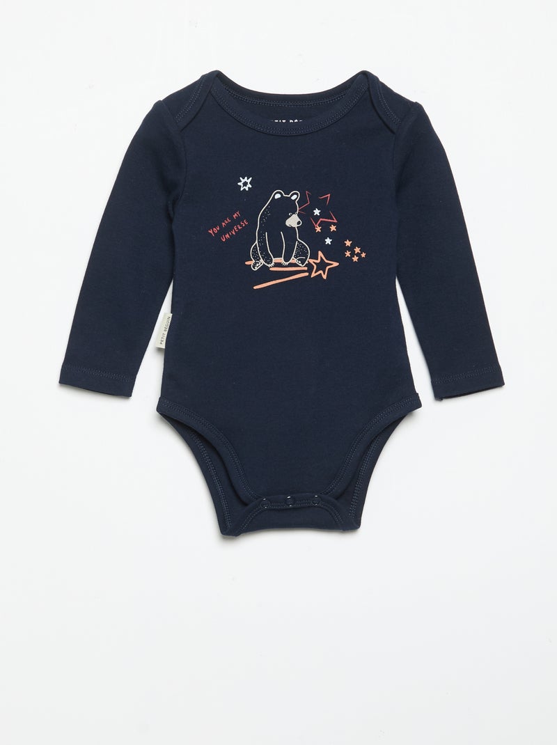 Set van 2 rompertjes 'Petit Béguin' Blauw - Kiabi