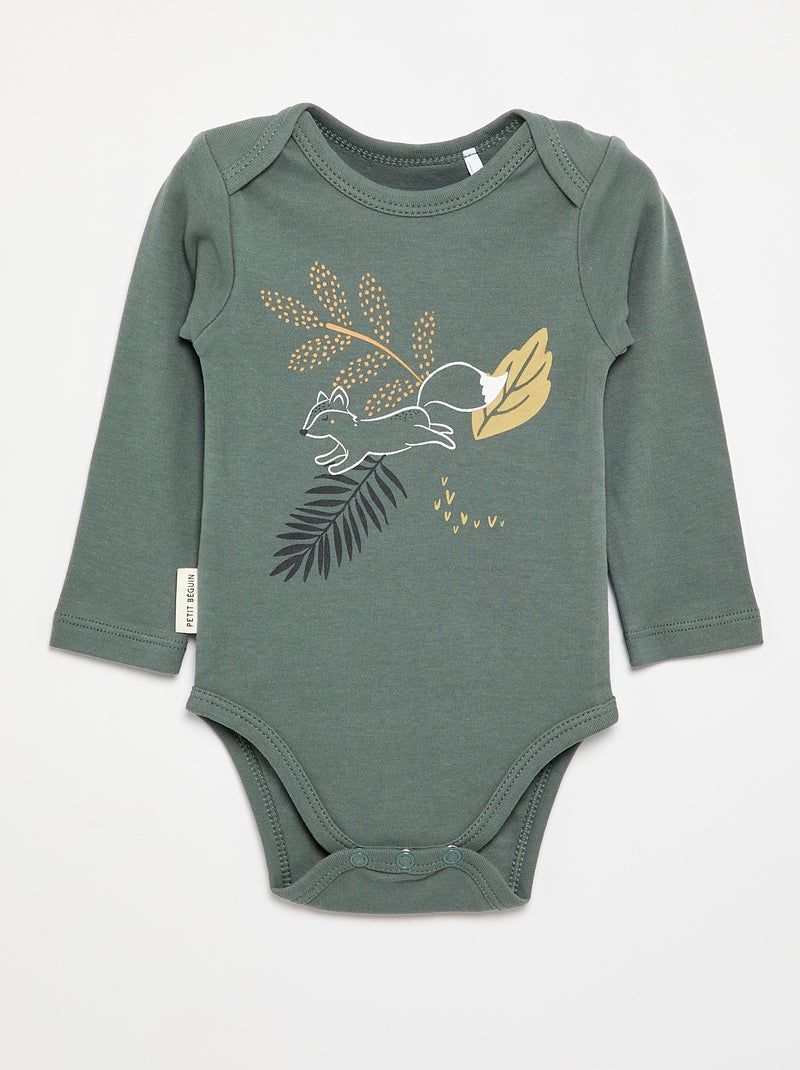 Set van 2 rompertjes 'Petit Béguin' Groen - Kiabi