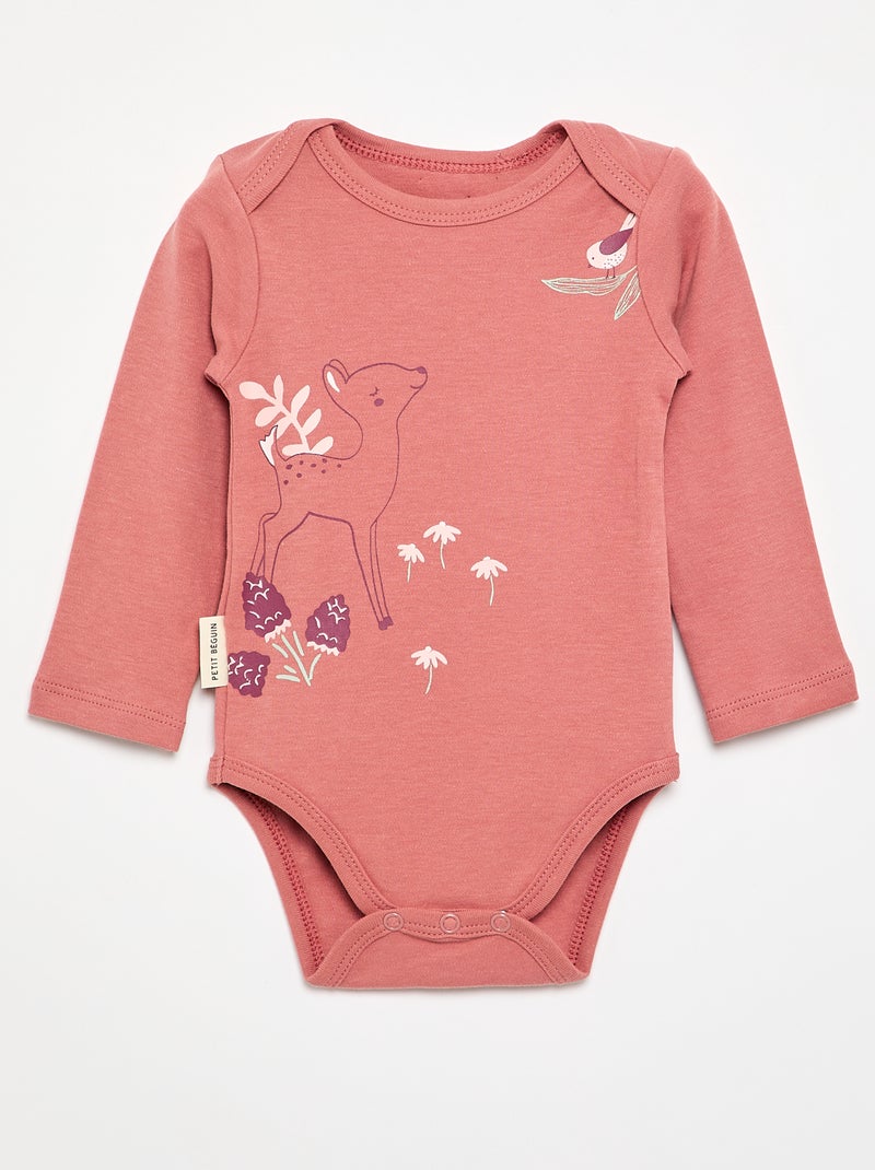 Set van 2 rompertjes 'Petit Béguin' Rose - Kiabi