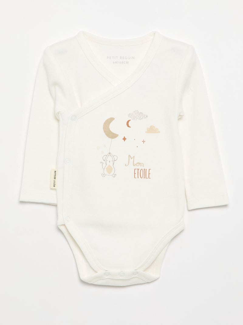 Set van 2 rompertjes 'Petit Béguin' Wit - Kiabi