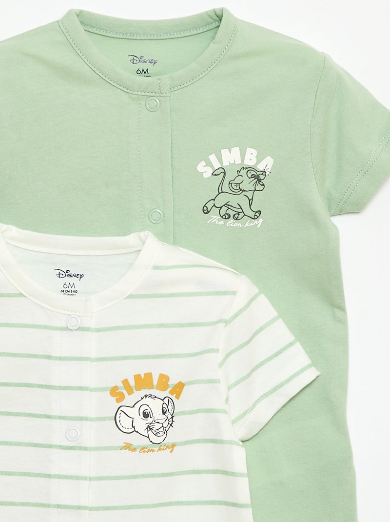 Set van 2 rompertjes 'Simba' 'Disney' Wit - Kiabi