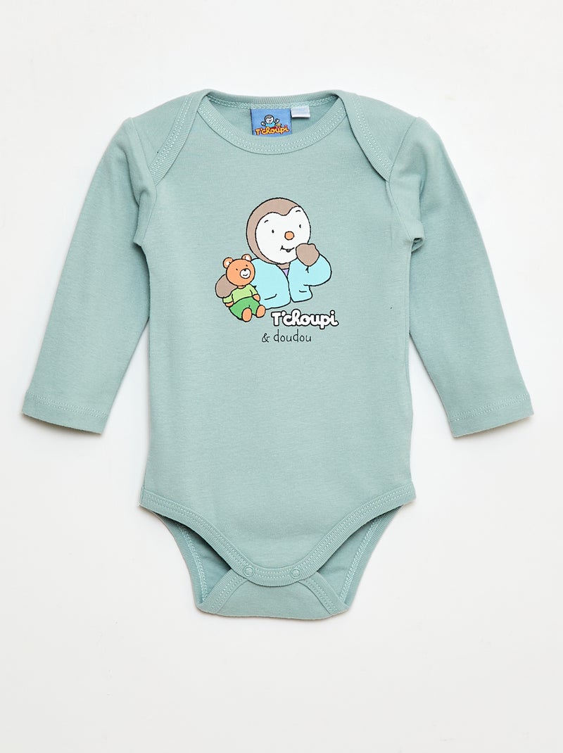 Set van 2 rompertjes 'Tchoupi' Groen - Kiabi