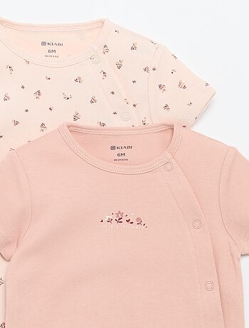Set van 2 rompertjes van jersey met korte mouwen