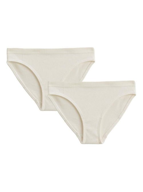 Set van 2 Saeva ecru meisjesonderbroeken - Kiabi