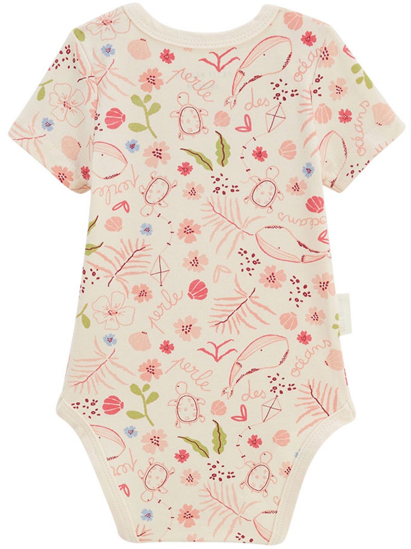 Set van 2 santa giulia babyrompertjes met korte mouwen Ecru - Kiabi