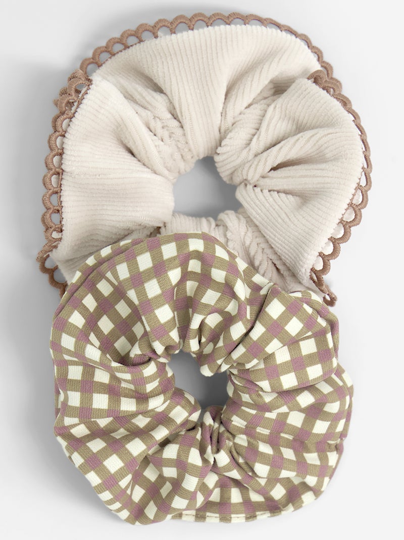 Set van 2 scrunchies Bruin - Kiabi