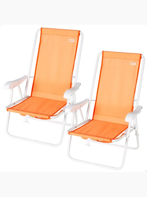 Set van 2 semi-vaste strandstoelen 44x40x81 cm - Kiabi Set van 2 semi-vaste strandstoelen 44x40x81 cm - Kiabi
