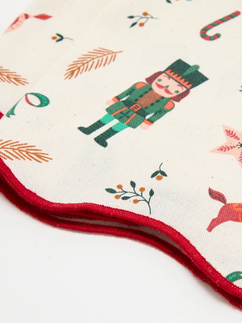 Set van 2 servetten met kerstprint - KIABI Home Ecru - Kiabi