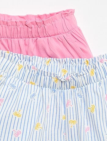 Set van 2 shorts met elastische taille