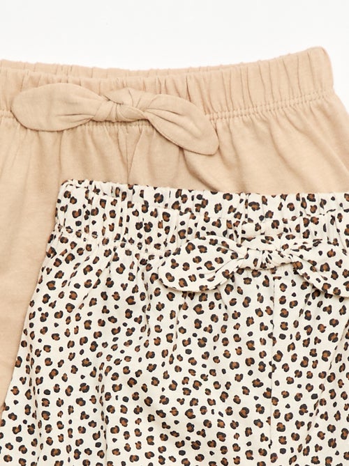 Set van 2 shorts met fantasie strikjes - Kiabi