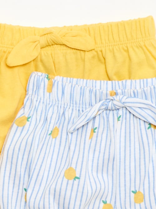 Set van 2 shorts met fantasie strikjes - Kiabi