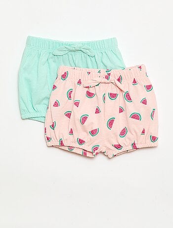 Set van 2 shorts met fantasie strikjes