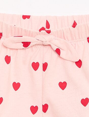 Set van 2 shorts met fantasie strikjes
