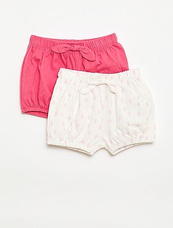 Set van 2 shorts met fantasie strikjes