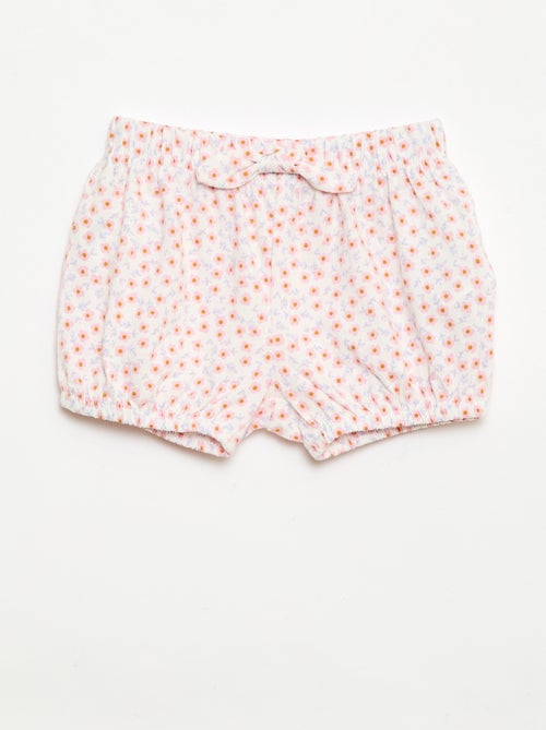 Set van 2 shorts met fantasie strikjes - Kiabi