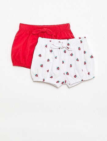 Set van 2 shorts met fantasie strikjes