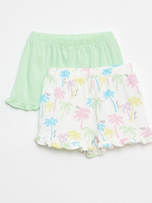 Set van 2 shorts met ruches - Kiabi
