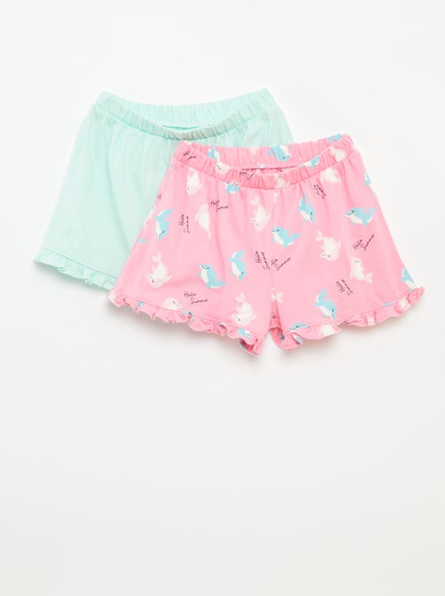 Set van 2 shorts met ruches - Kiabi