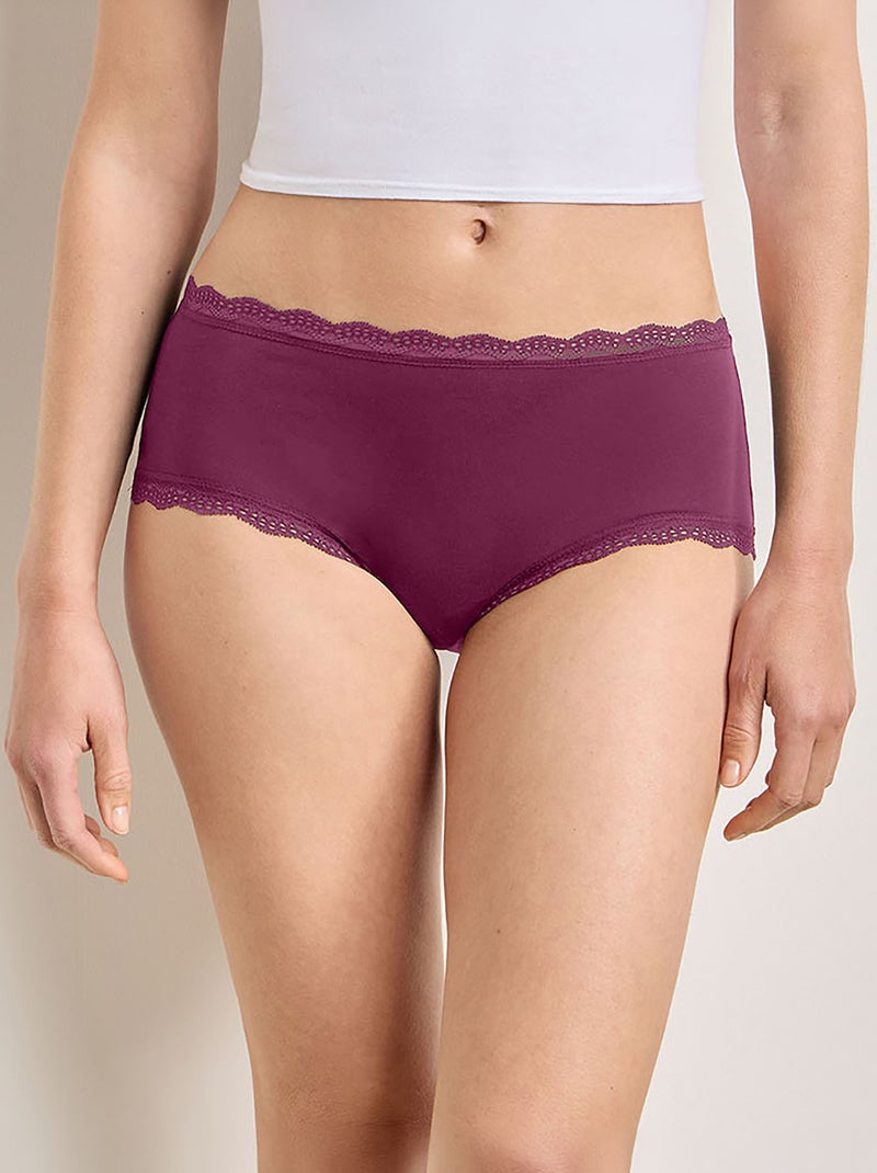 Set van 2 shorty's met kanten randen Rose - Kiabi
