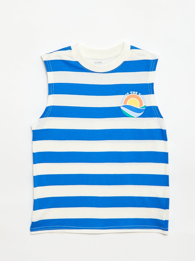 Set van 2 singlets met ronde hals Blauw - Kiabi