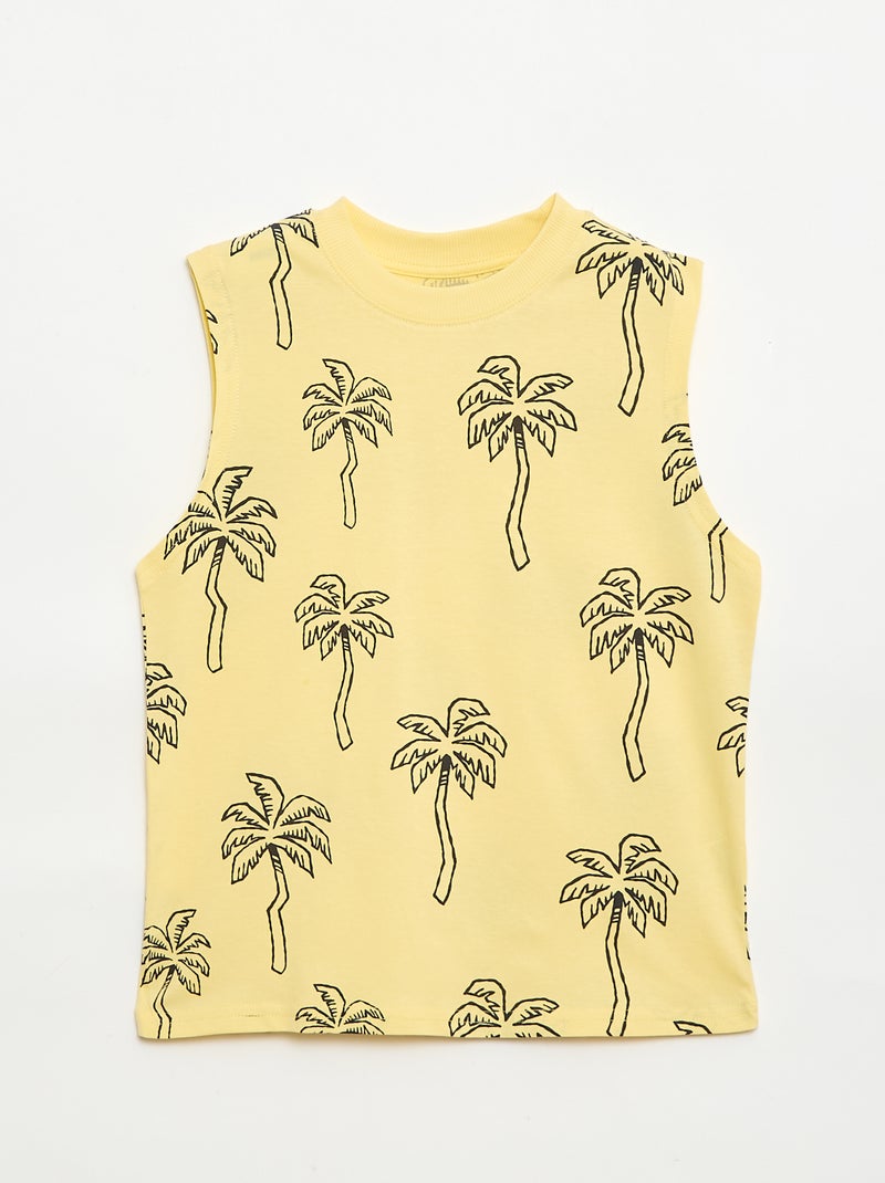 Set van 2 singlets met ronde hals Geel - Kiabi