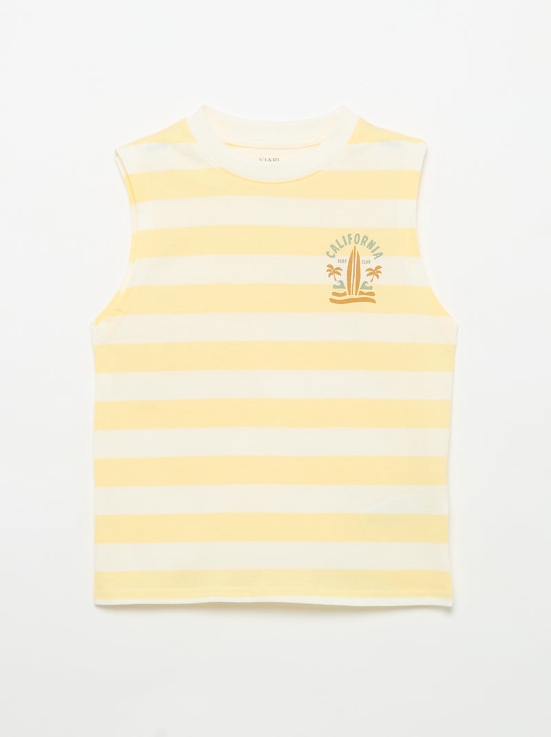 Set van 2 singlets met ronde hals Geel - Kiabi