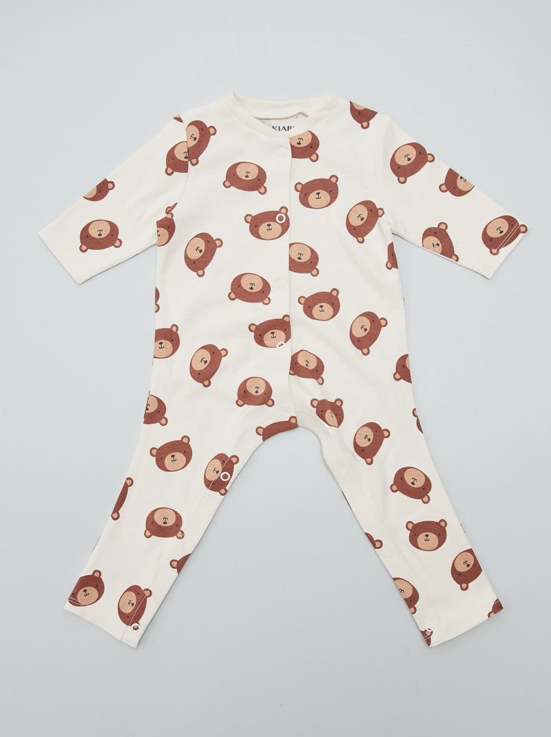 Set van 2 slaappakjes met opening - gemakkelijk aan te trekken collectie BIEGE - Kiabi