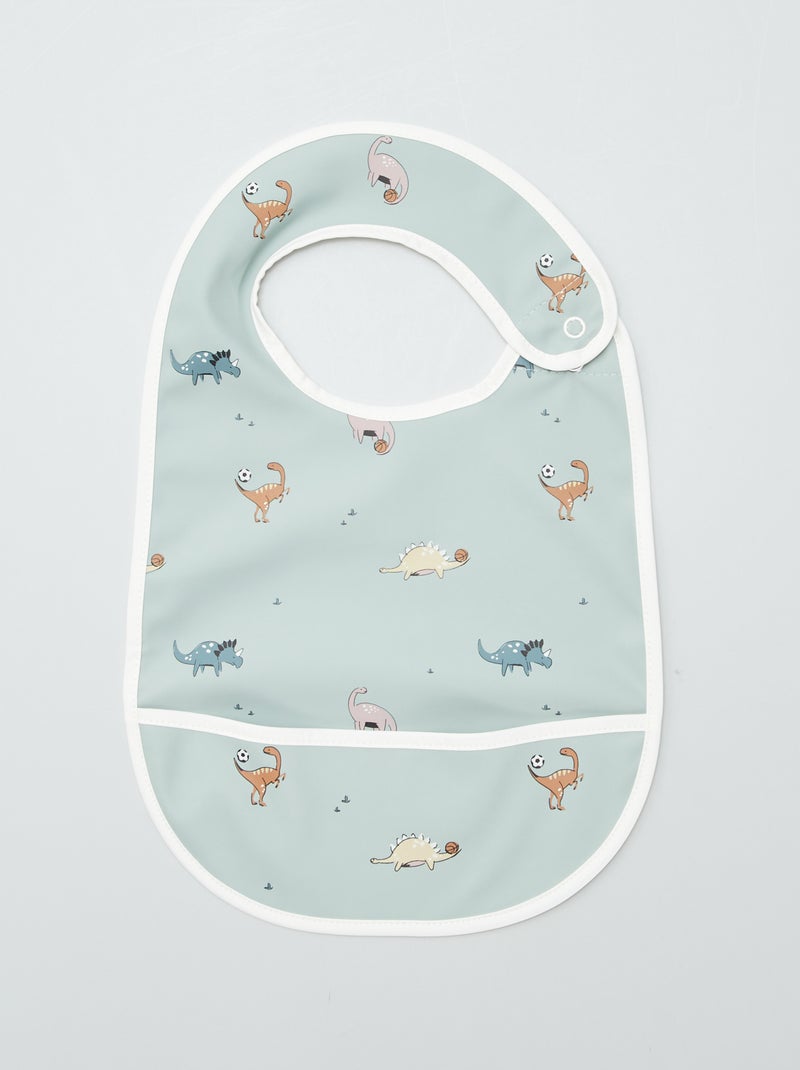 Set van 2 slabbetjes met opvangbakje 'Baby Calin' GROEN - Kiabi