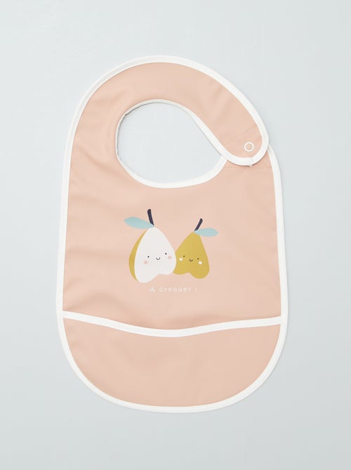 Set van 2 slabbetjes met opvangbakje 'Baby Calin' - Kiabi