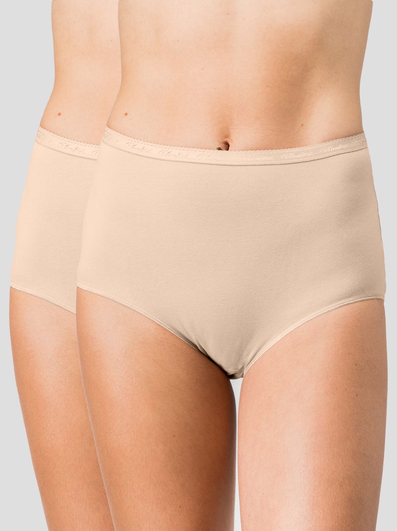Set van 2 slips maxi Cotton 'Playtex' BIEGE - Kiabi