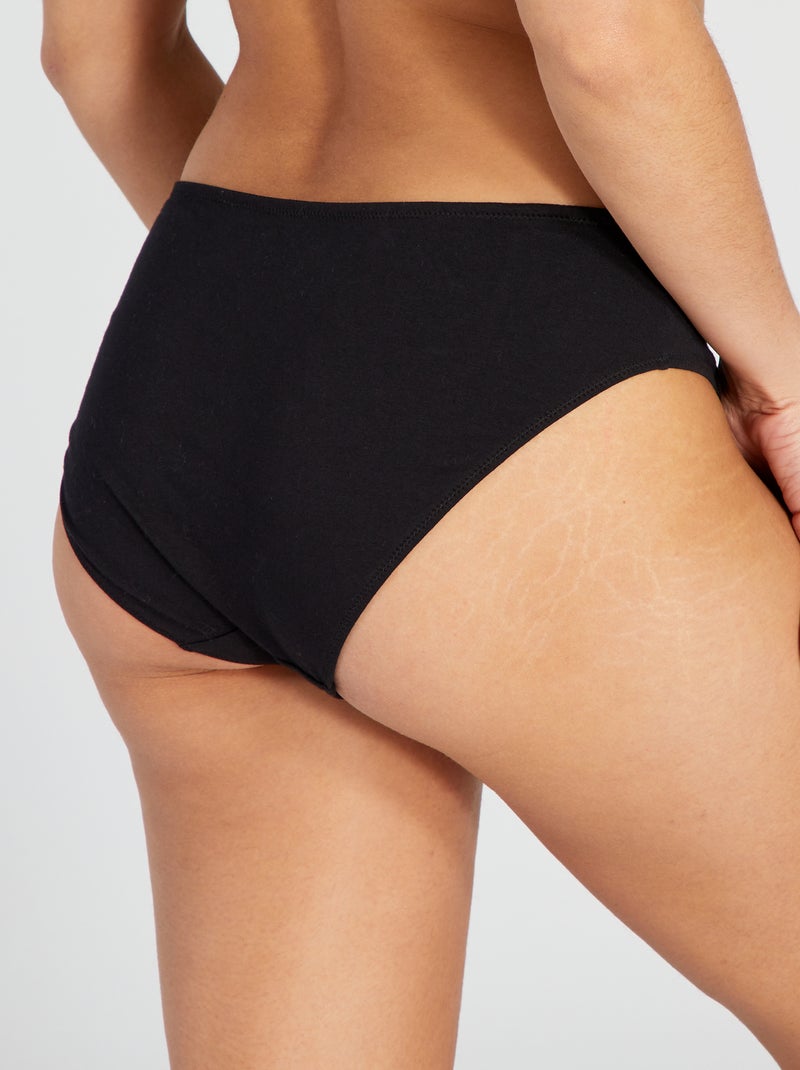 Set van 2 slips van jersey - gemakkelijk aan te trekken collectie zwart - Kiabi