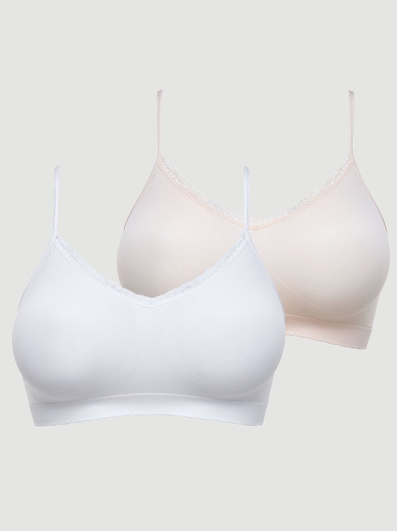 Set van 2 sportbeha's 'Billet Doux' Beige - Kiabi