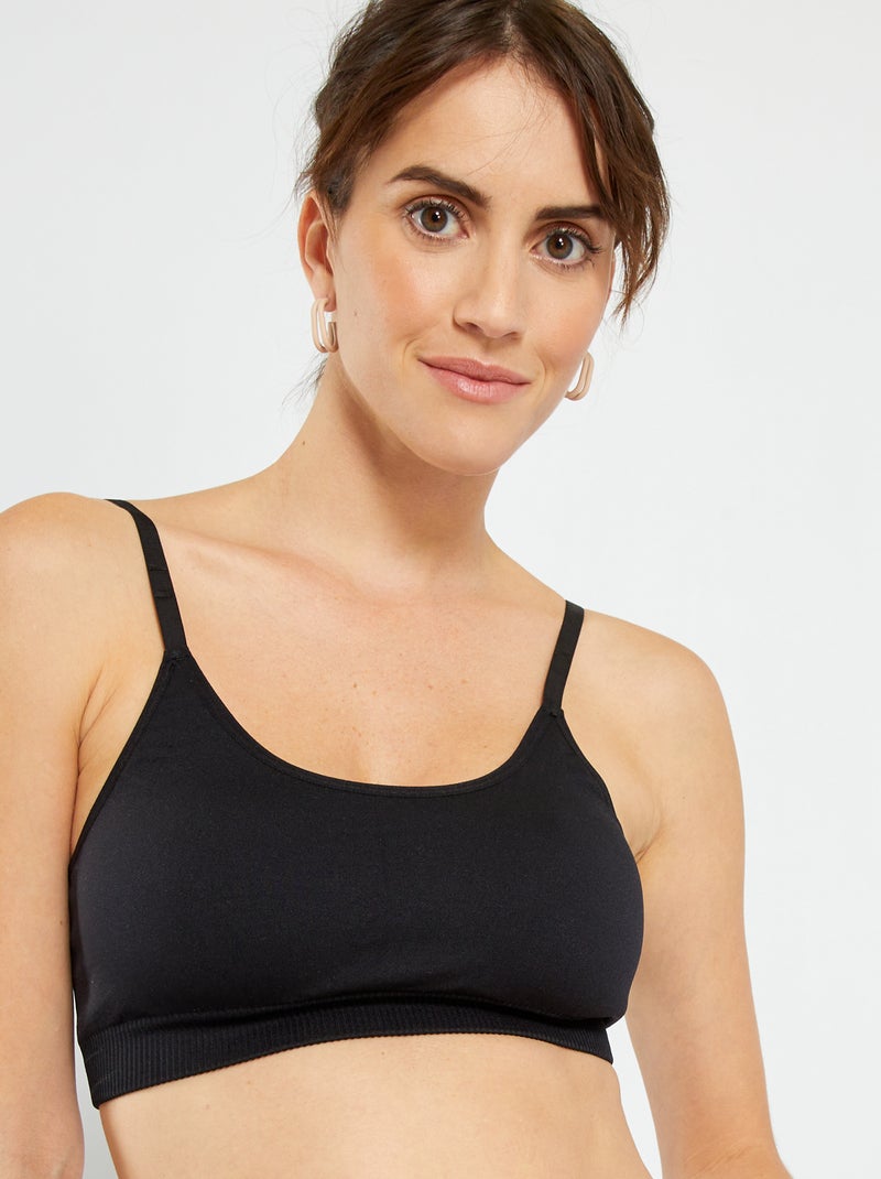 Set van 2 sportbeha's zwart - Kiabi