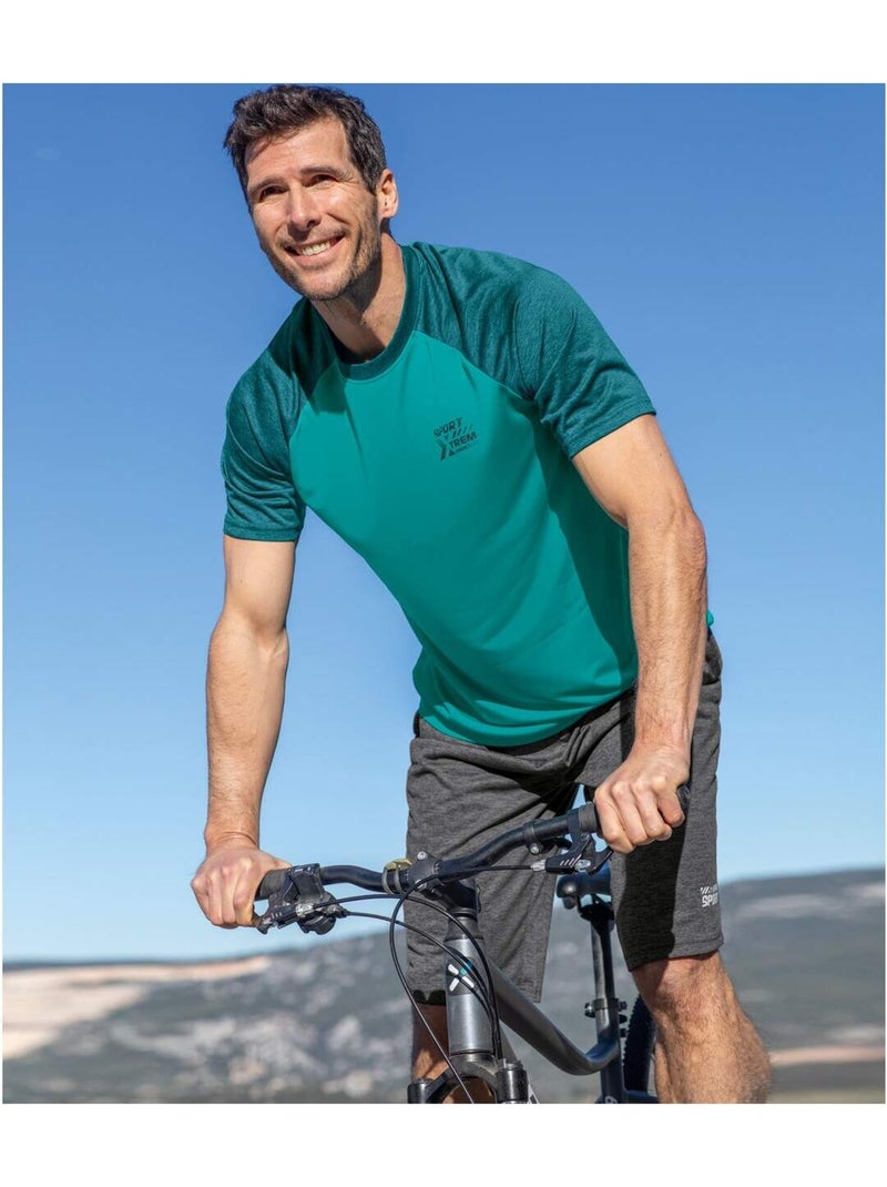 Set van 2 sportieve bermuda’s - ATLAS FOR MEN Groengrijs - Kiabi