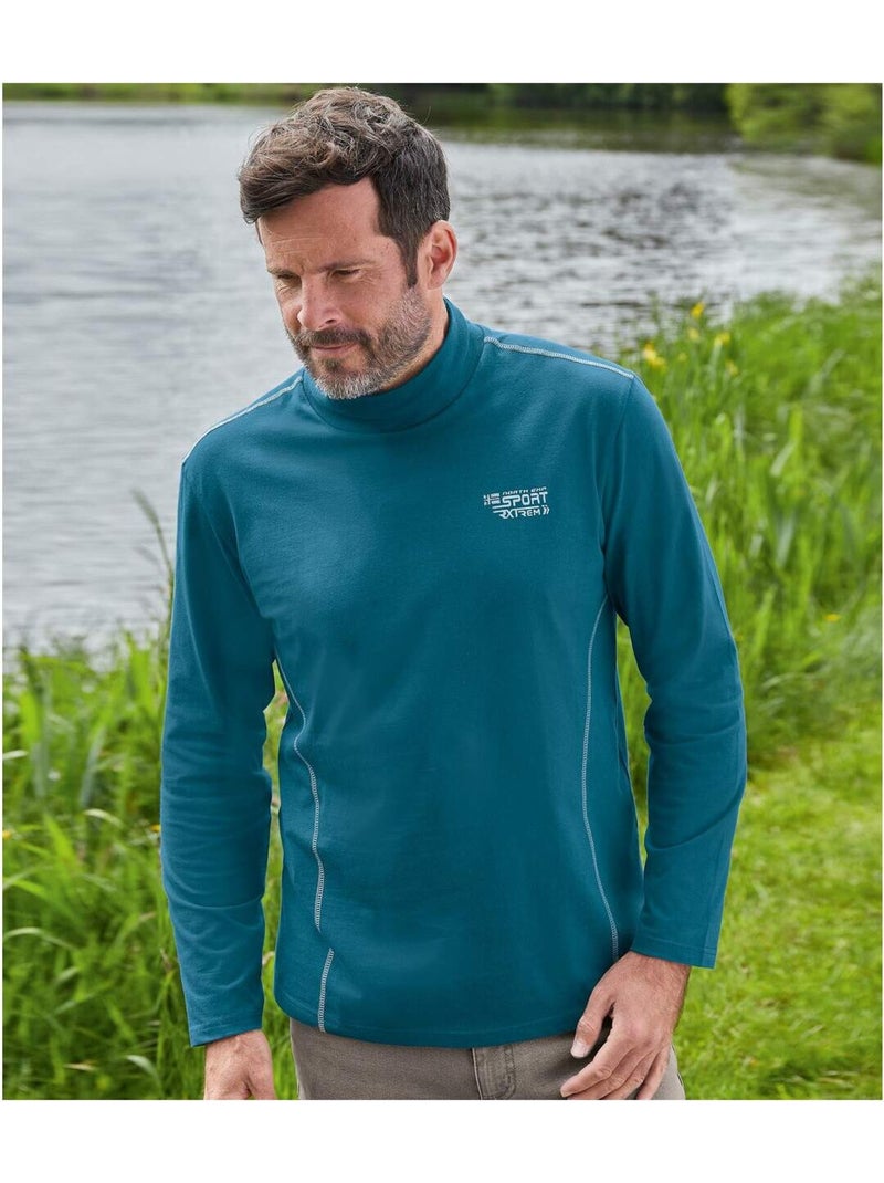 Set van 2 sportieve coltruien - ATLAS FOR MEN Blauwgrijs - Kiabi