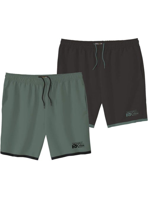 Set van 2 sportshorts van microvezel - ATLAS FOR MEN - Kiabi